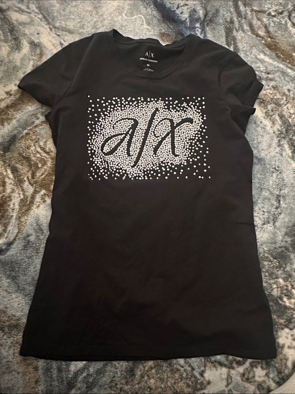 A|X Armani Exchange Black Tee women’s size medium